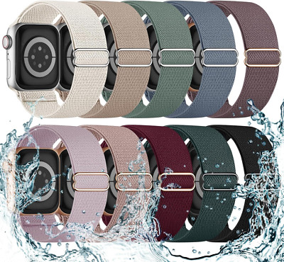 10 Pack Stretchy Bands Compatible with Apple Watch Band 40mm 38mm 41mm 42mm 44mm