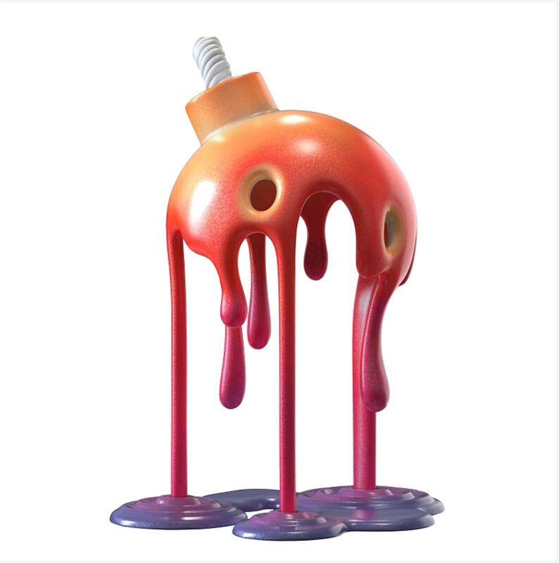 Mighty Jaxx 「MELTING BOMB」 Mighty Jaxx Melting Bomb Infrared Edition Collectibles Art