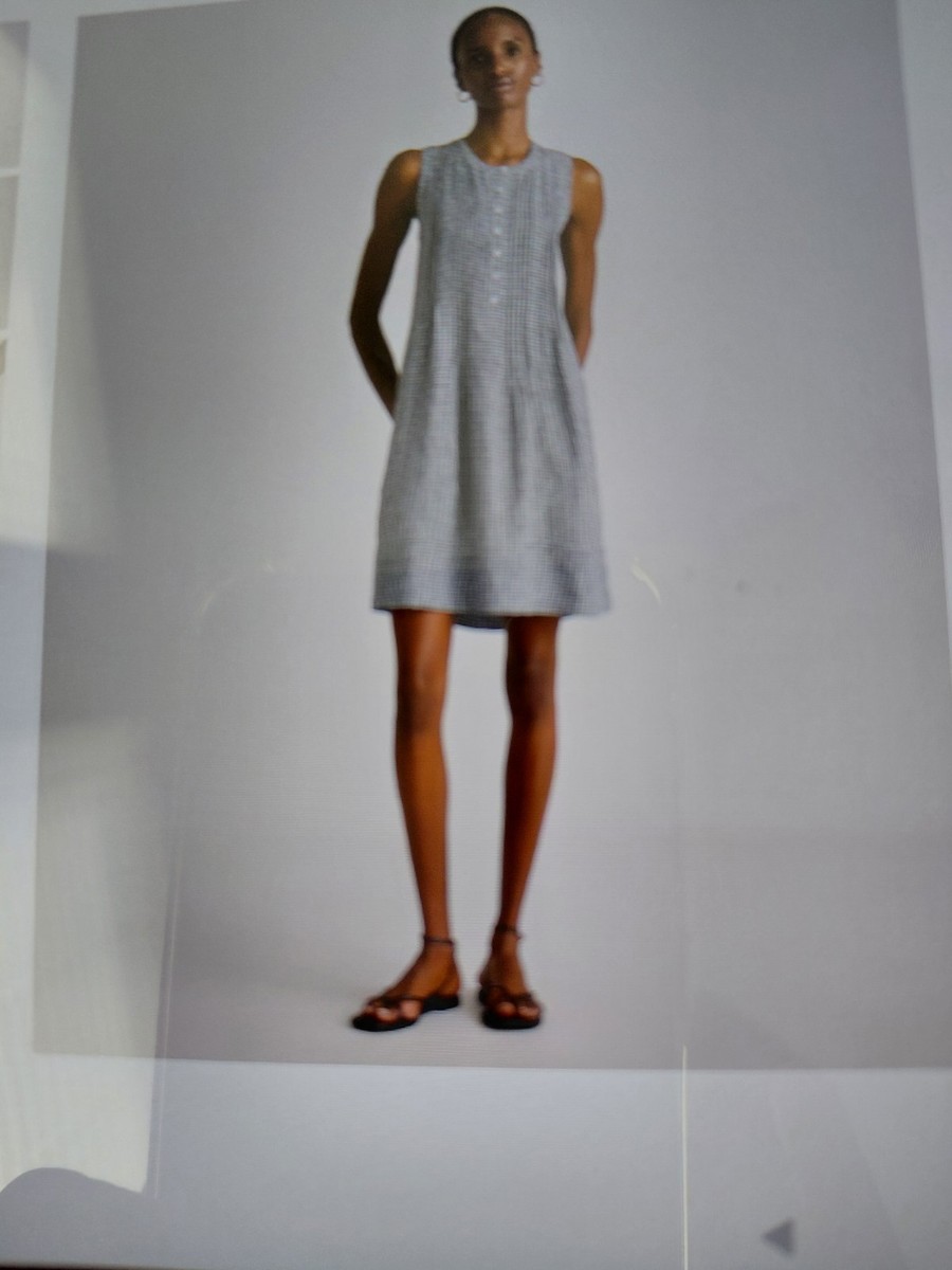 chinese dress ladies 100% Linen Swing Beach Tank Dress GIANA – LINTICO main image 1