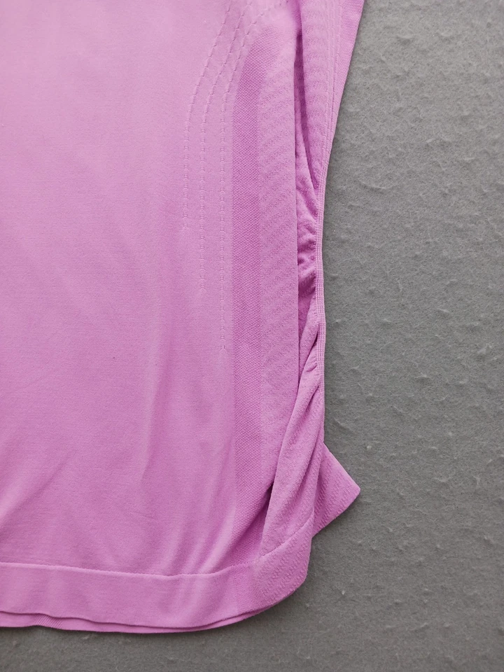 Athleta Women L Athletic Tee Pink Nylon Blend - Image 3 of 4