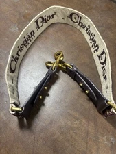 DIOR Shoulder Strap Christian Dior  Canvas Metal 36”