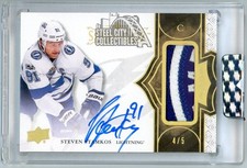 Steven Stamkos 2017-18 Upper Deck Splendor Patch Autograph Card #BL-SS 4/5