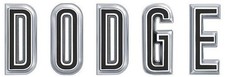 5 Piece Hood Emblem Letter Set For 1967 Dodge Charger And Coronet 5 Piece Hood Emblem Letter Set For 1967 Dodge Charger And Coronet