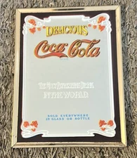 Coca-Cola Mirror Sign Refreshing Drink Framed Decor