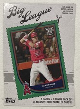 2018 Topps Big League Mike Trout Green Box Cut Out Los Angeles Angels Blaster B