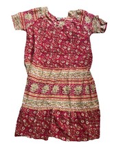 Vintage Muumuu House Dress Size Large Styled By Saybury Pink Paisley Floral D23