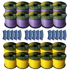 Harmony Car Primary 14 Gauge Power Ground Wire 2000 Feet 20 Rolls Yellow Purple