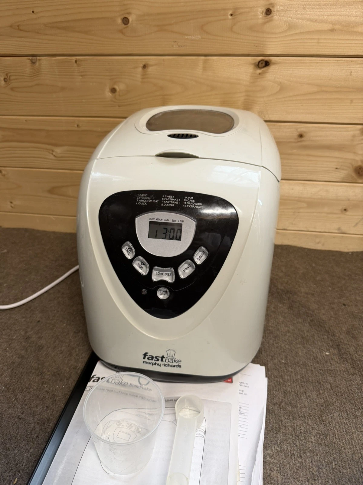 Morphy Richards 48281 White Bread Maker with 12 Programmes Multi-Use Fastbake