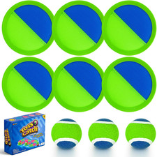 Toss and Catch Ball Game Outdoor Beach Pool Toys for Kids Games 6 Paddle 3 Balls