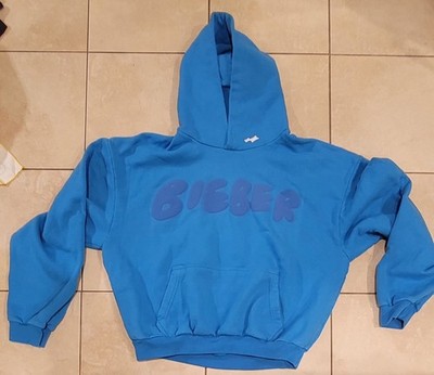 Justin Bieber Official Coachella 2026 Blue Bieber Hoodie Medium
