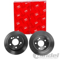 2X Trw Bremsscheiben 258Mm Voll Hinten Passend FÜR MERCEDES-BENZ 124 190