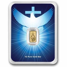 1 gram Gold Bar - Blessings of Jesus Christ (Dove & Cross TEP) 5953.21 per troy oz