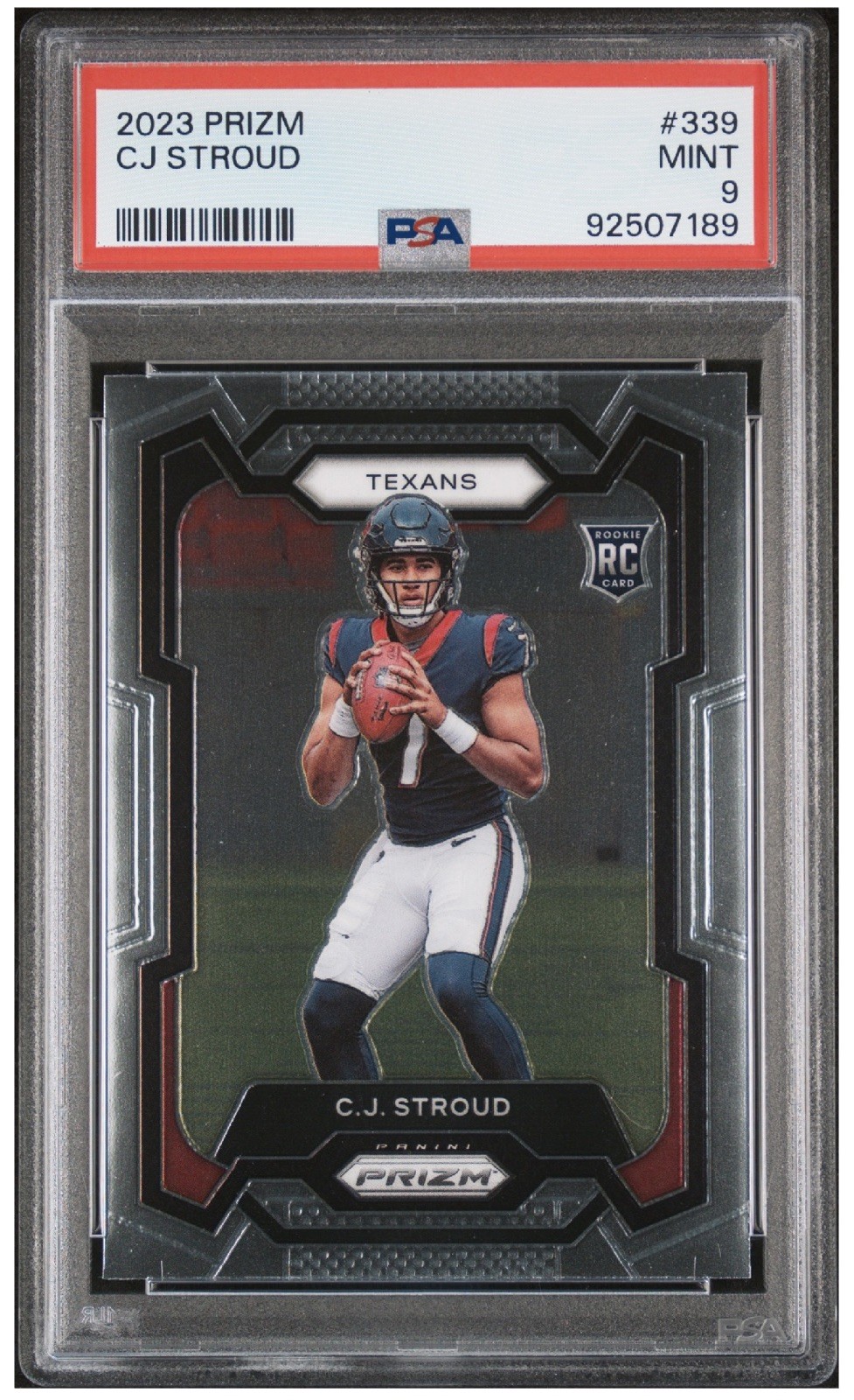 2023 Panini Prizm Football CJ Stroud #339 PSA 9 Rookie Houston Texans