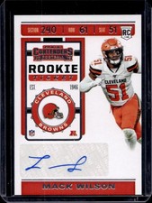 2019 Panini Contenders Mack Wilson Rookie Ticket Auto #228 Browns Rookie