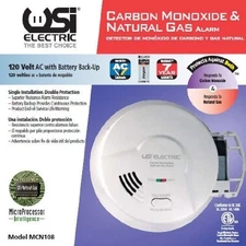 USI Electric MCN108 Carbon Monoxide Natural Gas Alarm Detector Wired