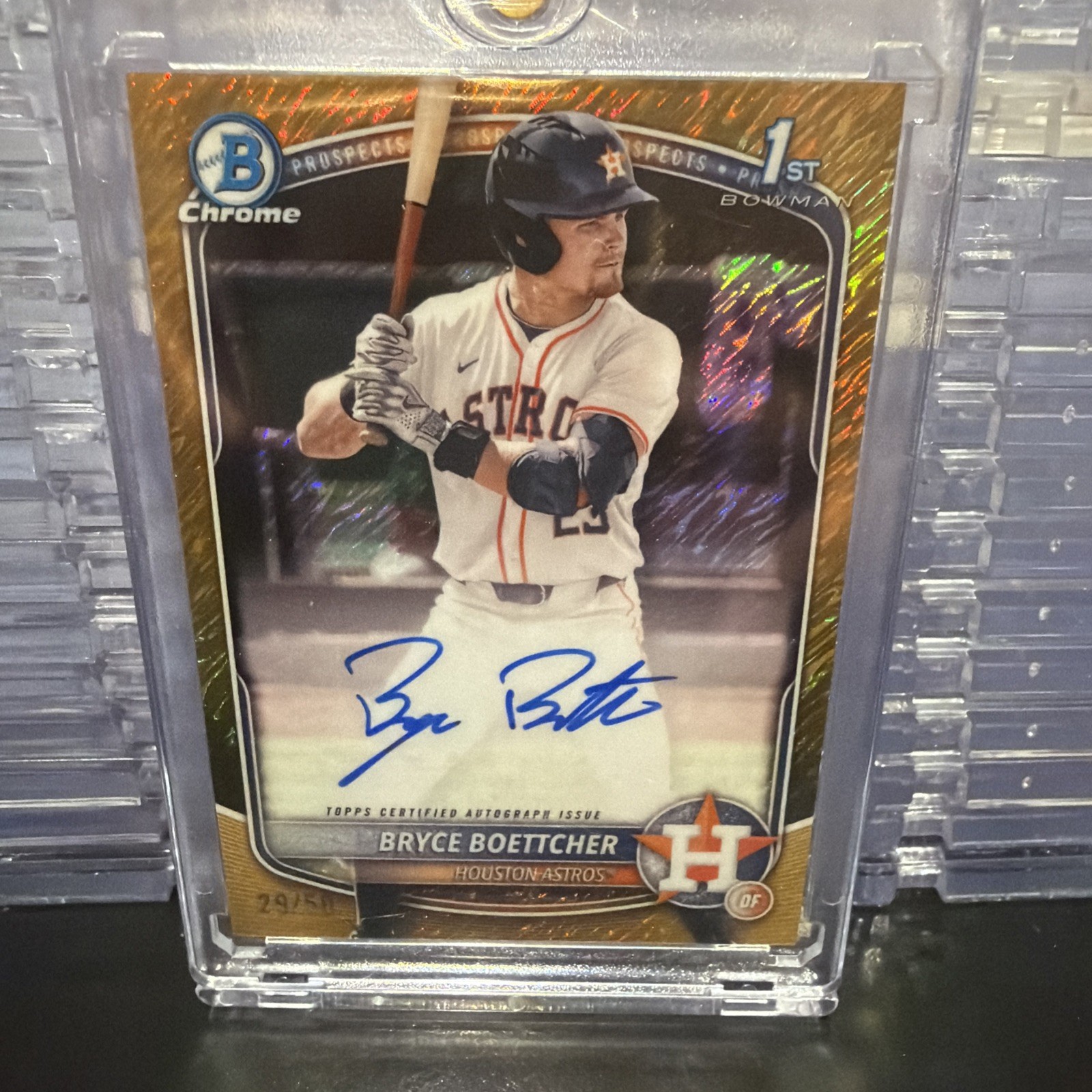 2025 Bowman Chrome BRYCE BOETTCHER 21/50 1st Bowman Auto Gold Shimmer #CPA-BB