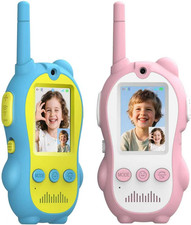 Video Walkie Talkies for Kids, 2 Pack Rechargeable Two Way Radios with Video