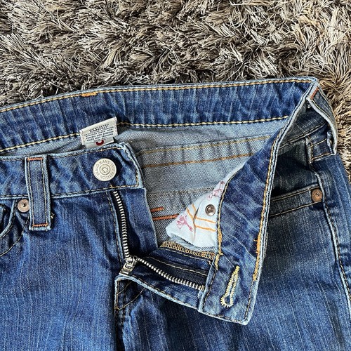 True Religion Joey Denim Jeans Damen 29 Low Rise Flap Pocket Flare Jeans USA - Bild 8 von 24