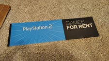 Blockbuster Video In Store Display Playstation 2 Games For Rent Sign Vintage PS2