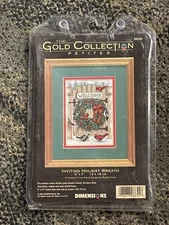 Dimensions Gold Collection Petite Cross Stitch Kit INVITING HOLIDAY WREATH 8655