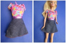 Barbie Clothes Barbie Print Dress 063