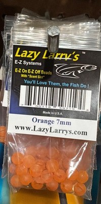 Lazy Larry's E-Z Systems 7 mm Orange , Easy change Beads