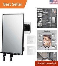 Shower Mirror for Shaving Bathroom Mirror with Razor Holder and Squeegee