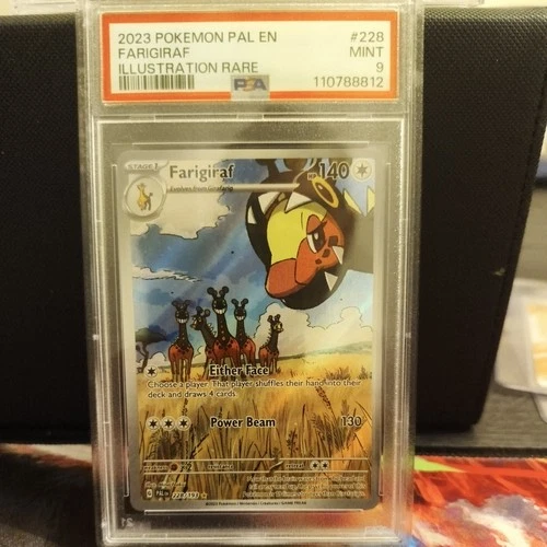 2023 POKEMON PAL EN-PALDEA EVOLVED ILLUSTRATION RARE #228 FARIGIRAF PSA 9