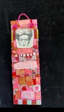 Handmade Mosaic Art “Choose Love “Polymer Clay&Glass Original On Wood 12”x4”