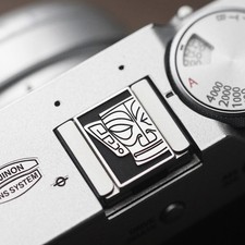 Mask Style Metal Camera Hot Shoe Cover For Olympus Sony Fuji Leica