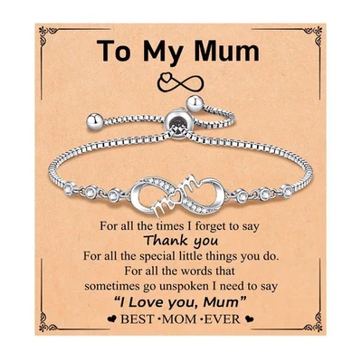 Christmas Gift Best Mom Infinity Bracelet Gifts For Mum Mom Mummy Mam Present UK