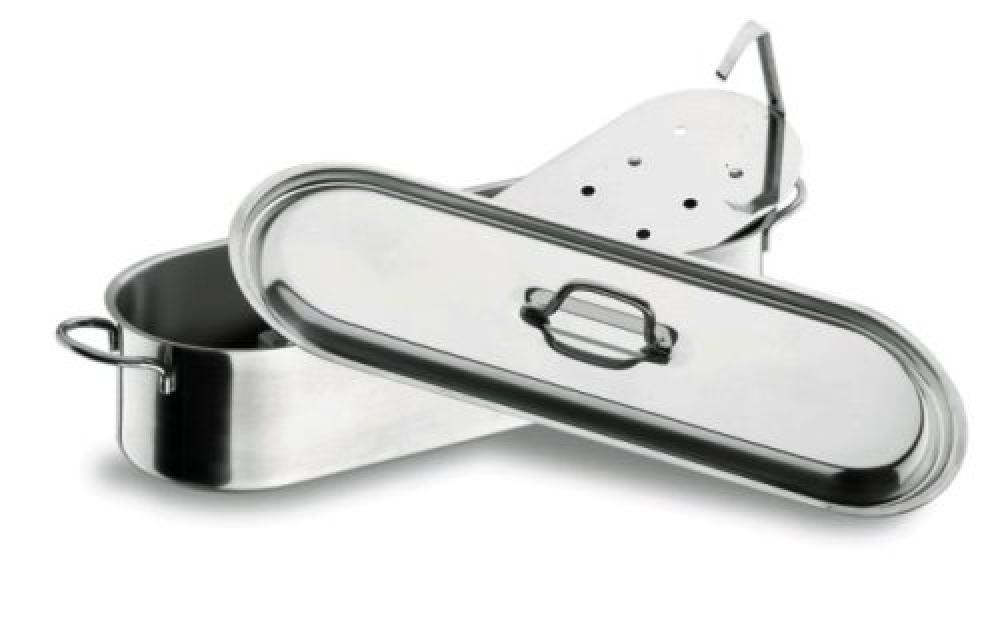 (TG. 60 cm) Lacor Pesciera con Griglia, Argento, 60 cm - NUOVO