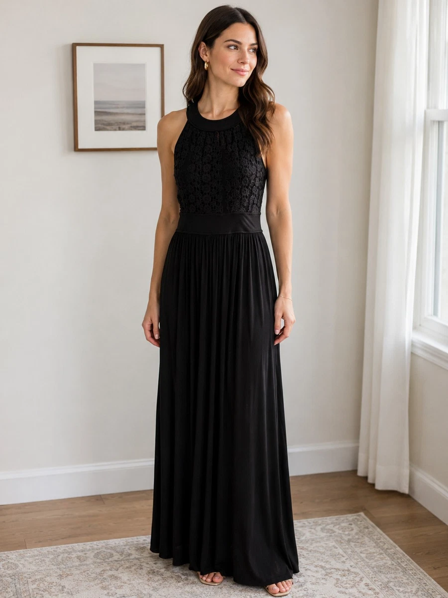 calvin klein long black dress Calvin Klein Halter Dresses for Women for sale