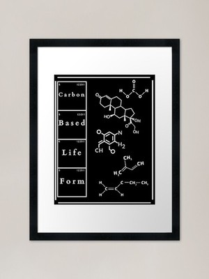 Kohlenstoffbasierte Lebensform - Chemie gerahmtes Wandbild Poster Leinwanddruck Bild