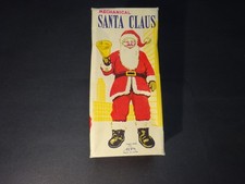 Vintage Alps Mechanical Santa Claus Christmas Japanese Wind Up Toy w/ Box