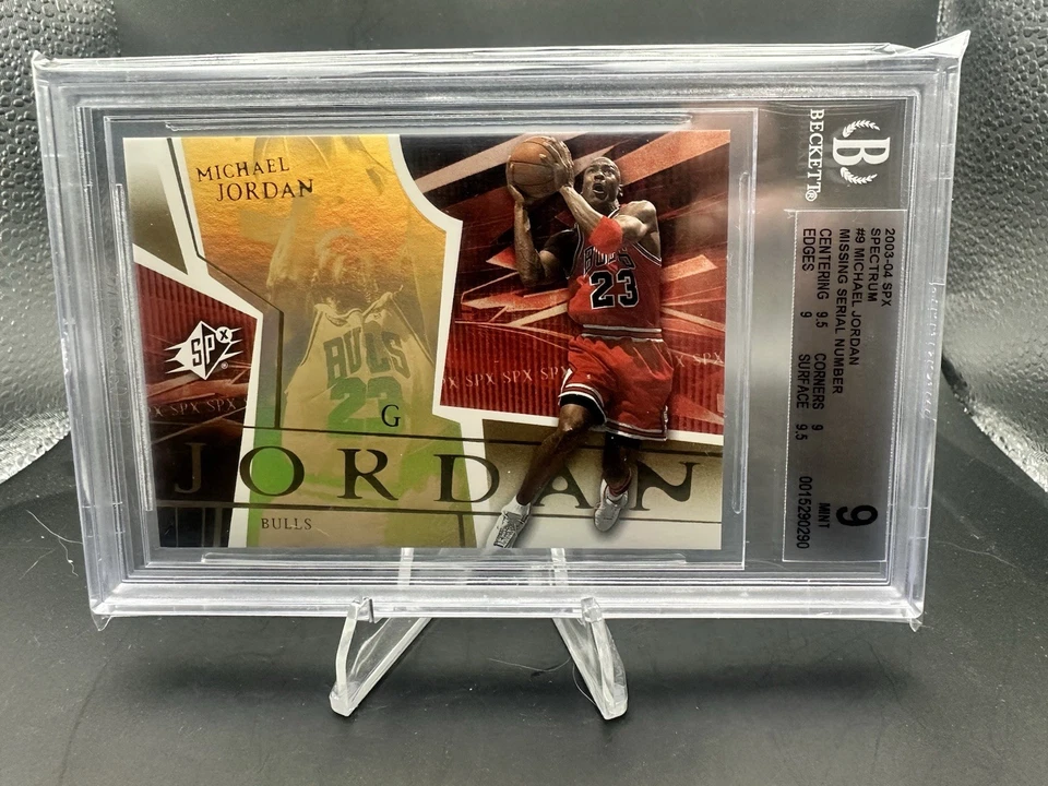 2003-04 SPx Michael Jordan #9 Spectrum BGS 9 Mint Missing /25 S/N - Image 3 of 4