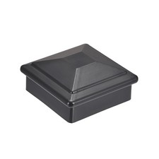Flat Top Post Cap for Fence, Stair Handrail Post, 90x90mm, Black Gray