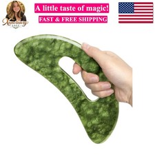 Large Jade Stone Gua Sha Massage Tool, Scraping Tool for Lymphatic Drainage, ...