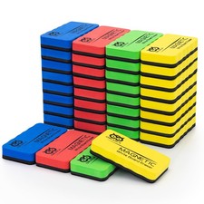 36 Pack Dry Erase Erasers, Magnetic Whiteboard Eraser for White Board, White ...