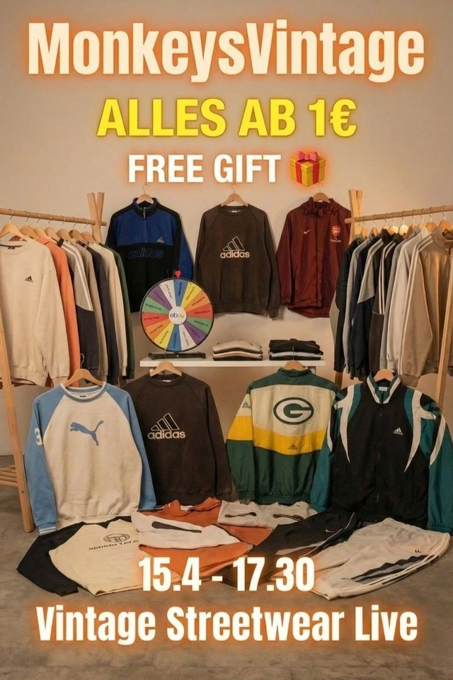 Sportswear Vintage Kleidung - Nike, Adidas, TNF - 1€ START - FREE GIFT