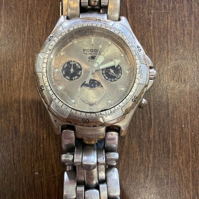 Fossil Blue BQ-8777 Men s Watch Day/Date Moon Phase P9
