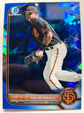 HELIOT RAMOS SAPPHIRE REFRACTOR ROOKIE • 2022 Bowman Chrome #BCP-35 • GIANTS RC!