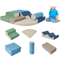 High-Quality EPE Foam 6-in-1 Playset for Kids, Soft Indoor Climbing & Crawling