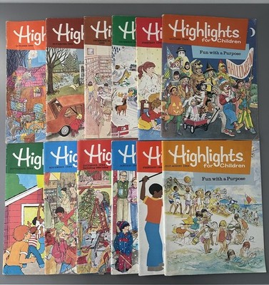 Vintage Lot of 12 - 1983 and 1984 Highlights for Children Magazines