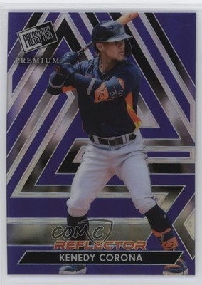 2024 Leaf Press Pass Premium Purple Prismatic Reflector 16/20 Kenedy Corona 1pe6
