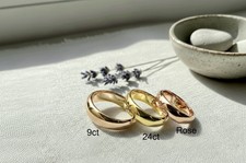 Unisex’s Gold Plated Wedding Engagement Anniversary Band Ring W=6mm All Ul Sizes