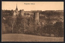 Kohren, Ortspartie mit Burgruine, Ansichtskarte 1931 