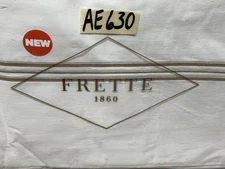 Frette Triplo Popeline King Duvet Cover White / Savage  Beige $1,250 New