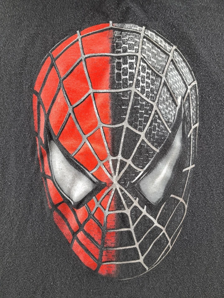 VINTAGE Spiderman 3 Shirt Youth Boys Large Black Marvel Movie Superhero 2007 Y2K - Image 2 of 4