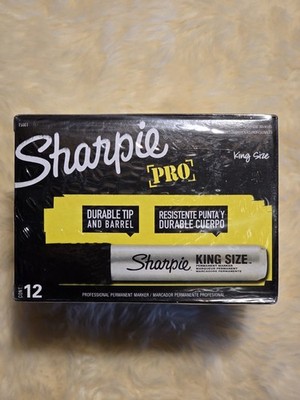 24 PCS Sharpie Chisel Tip Pro Permanent Markers, King Size Black, 24-Count 15001